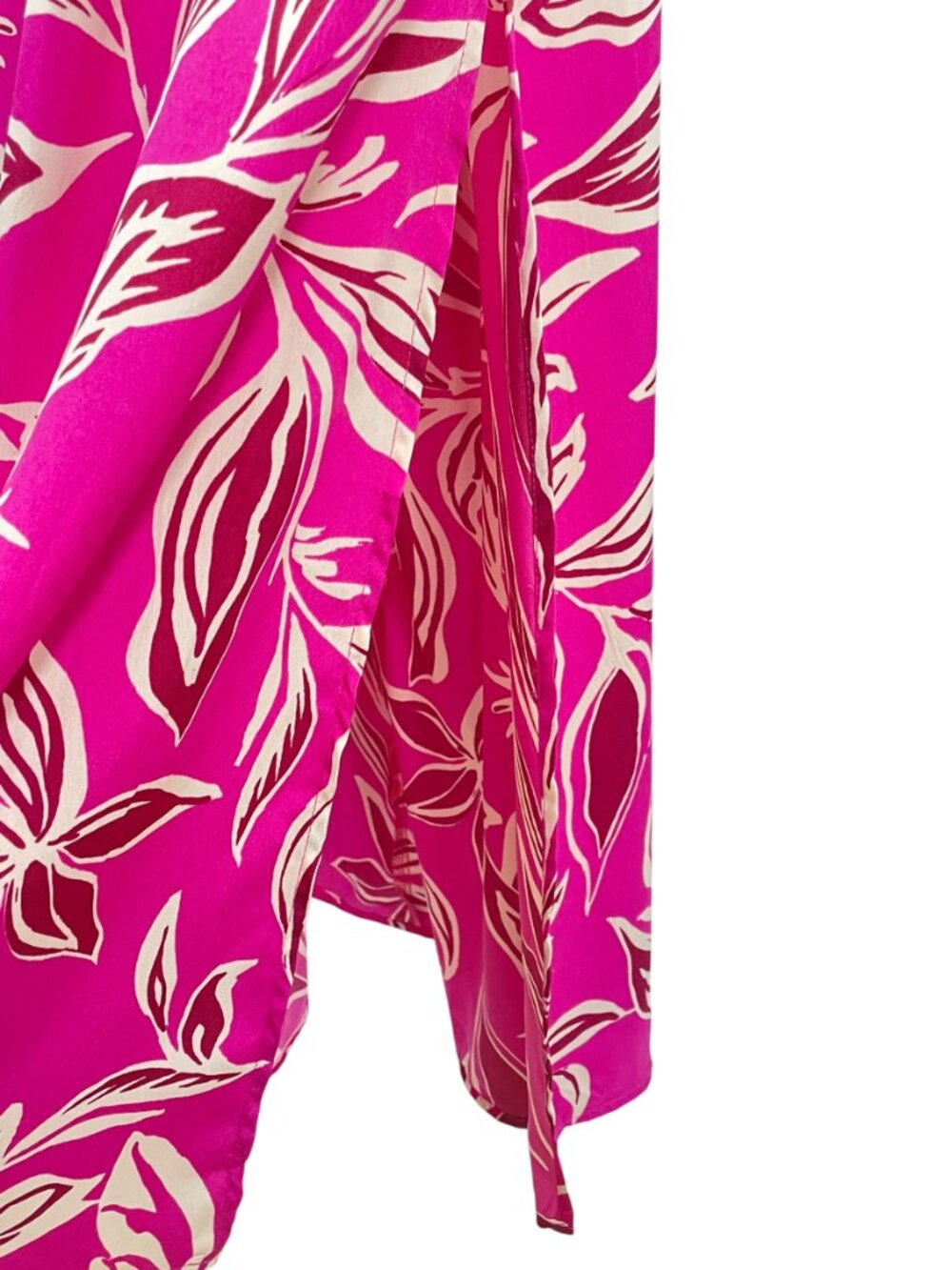 Band of the Free Pink Tropical Print Smocked Maxi Dress L Resort - Picture 11 of 14